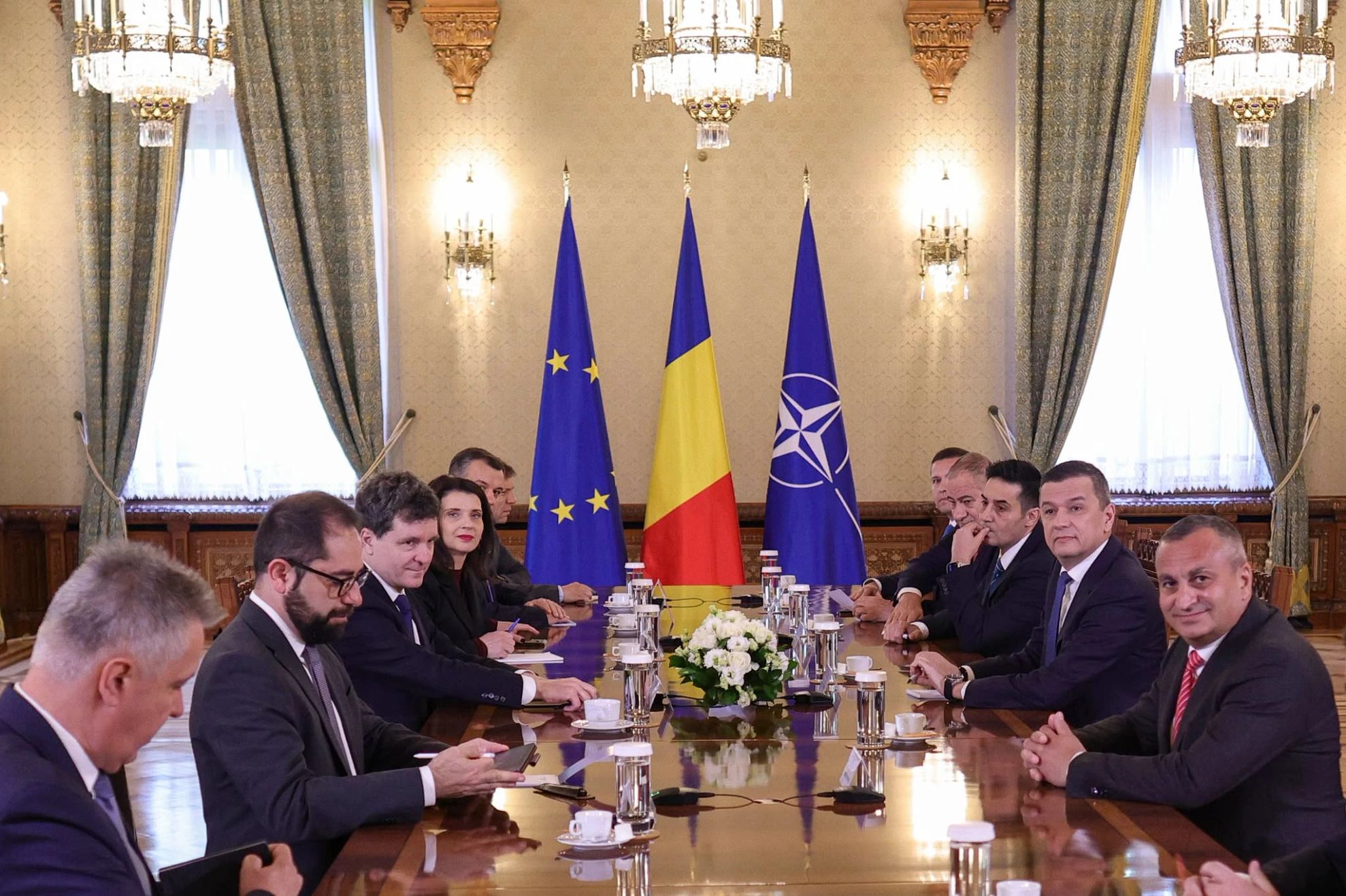 Delegația PSD la consultări cu Nicușor Dan. Sursa foto: Inquam Photos/ Octav Ganea