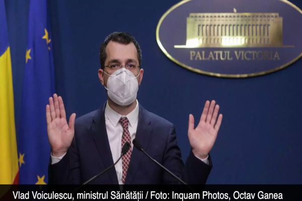 Vlad Voiculescu a fost amendat cu suma de 1.500 lei pentru că nu a purtat mască de protecţie în Parlament