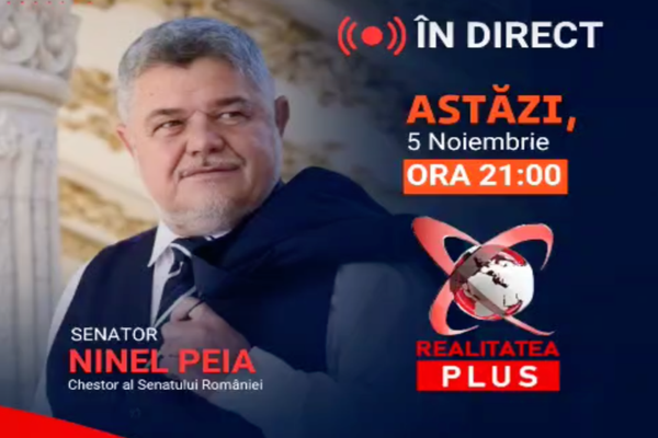Ninel Peia, invitat special diseară la Realitatea Plus